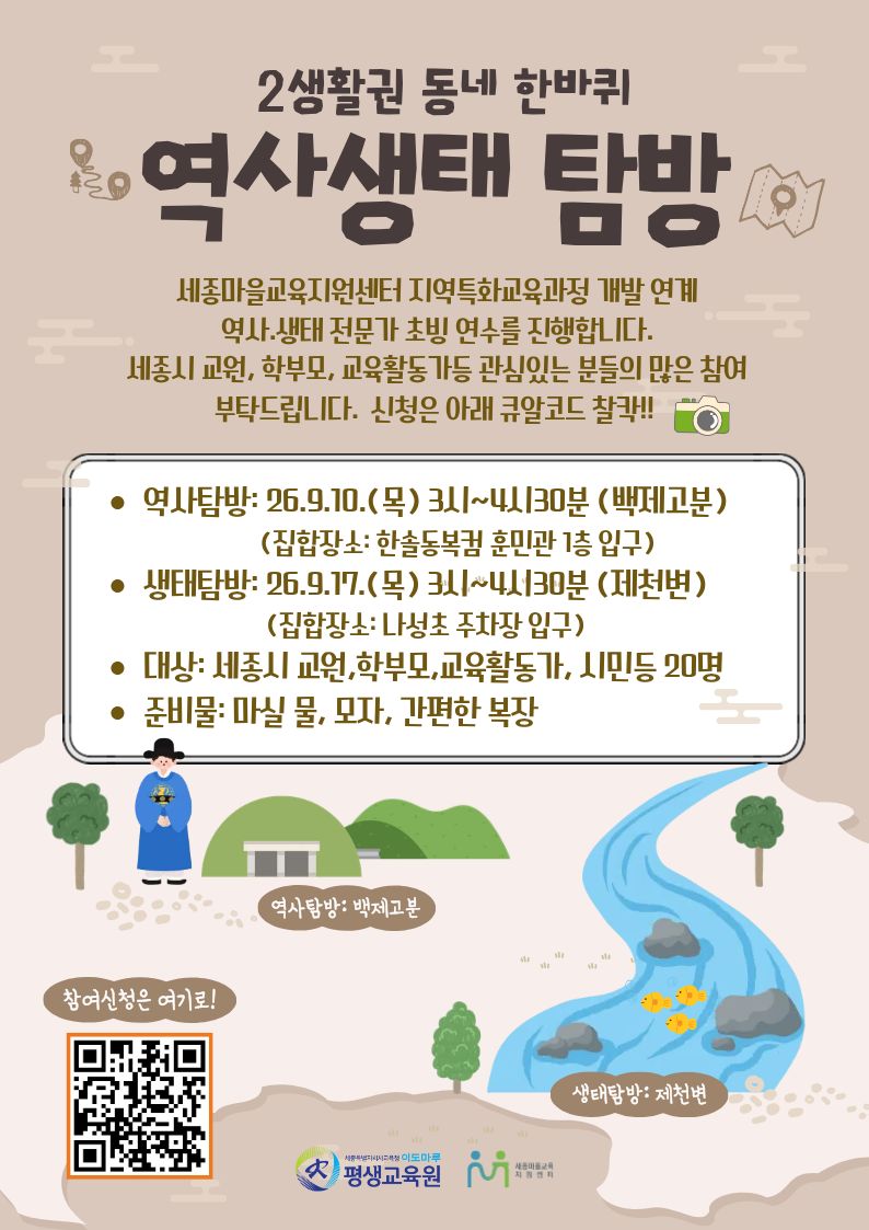 [2생활권] 지역특화교육과정 전문가 초빙 연수 - 2생동네 한바퀴-  이미지